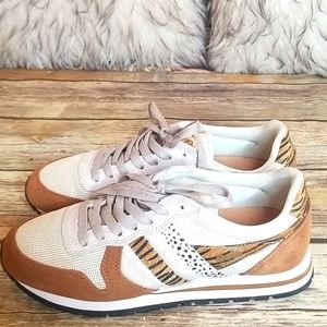 GOLA SUEDE AND ANIMAL PRINT SNEAKERS SZ 7
